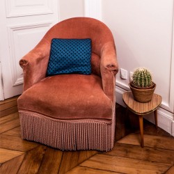 Fauteuil crapaud en velours...