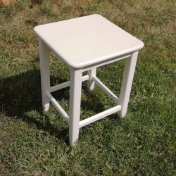 Tabouret ancien blanc